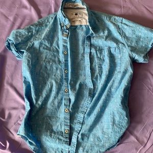 Flower and Denim casual short sleeve button down